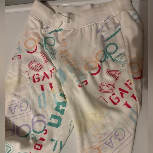 Girl’s Gap SZ M (8) green pink multi bundle 2 pairs Joggers sweatpants joggers - Picture 4 of 5